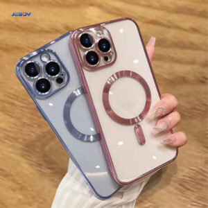 Electroplate Plated Mag Shockproof Safe Magnetic Cell Cover Magnet Phone Case for all iPhone 16 15 14 13 models