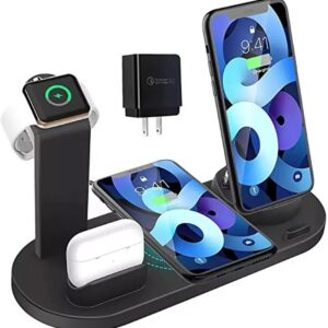 15W Dock Universal Charge 4 6 in 1 Fast Charger Stand Charging Wireless Charger 3in1 Station for iPhone AirPods IWatch Phone