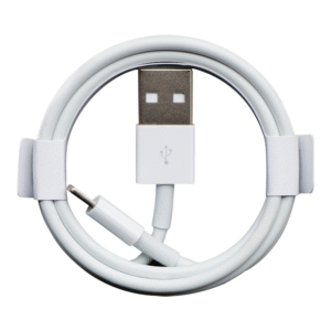 USB A - Lightning cord in individual packaging